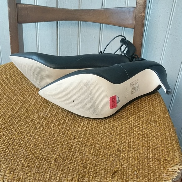 🆕 Call It Spring black lace up stiletto heels 9 - Picture 5 of 5